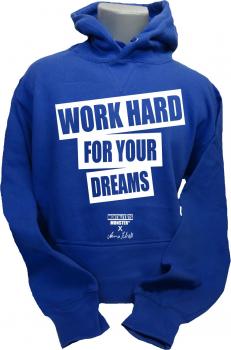 Hoodie X Anna Schell Work Hard For Your Dreams blau