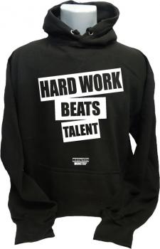 Hoodie Hard Work Beats Talent schwarz