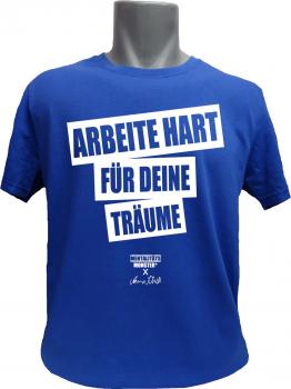 T-Shirt X Anna Schell Arbeite Hart Für Deine Träume blau