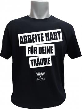T-Shirt X Anna Schell Arbeite Hart Für Deine Träume schwarz