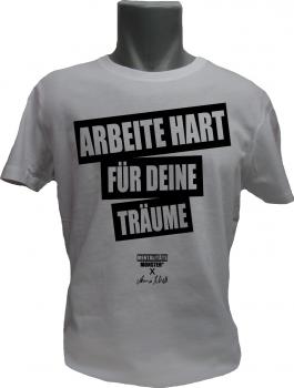T-Shirt X Anna Schell Arbeite Hart Für Deine Träume weiss