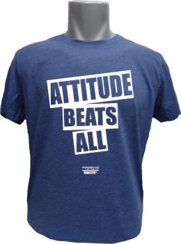 T-Shirt Attitude blaumeliert