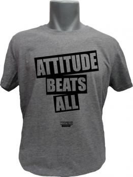 T-Shirt Attitude graumeliert