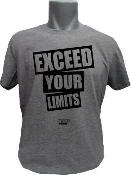 T-Shirt Exceed your Limits graumeliert