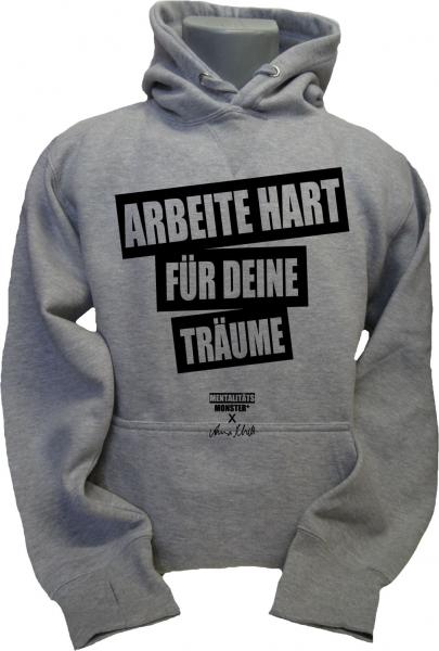 Hoodie X Anna Schell Arbeite Hart Für Deine Träume hellgrau